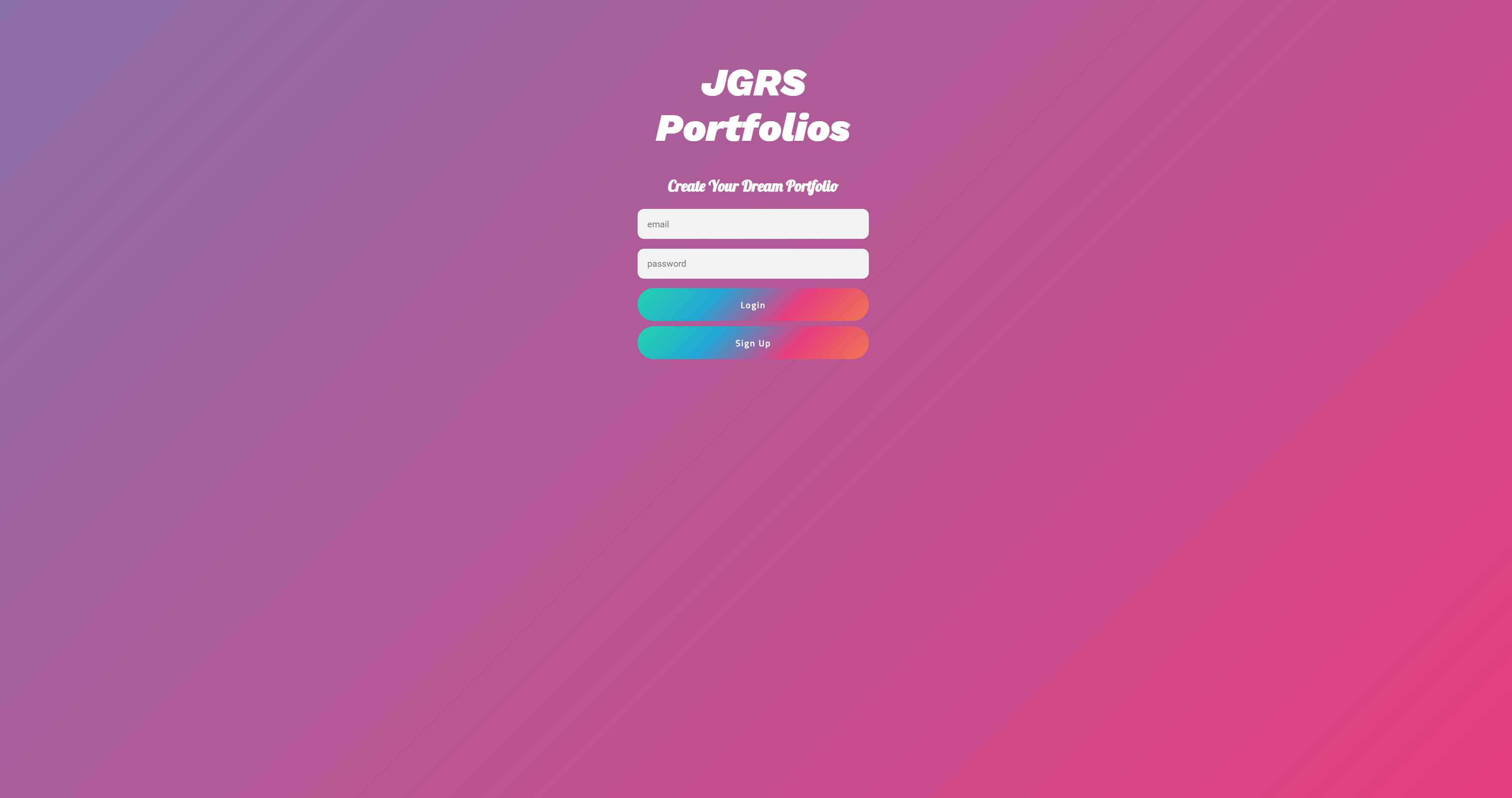 JGRS Portfolios - A web app for making simple one page portfolios